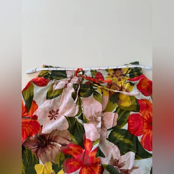 AERIE-Tropical-Floral-Maxi-Skirt-Elastic-Pink-Red-Green-Vacation-Cruise-XS - Picture 8 of 8